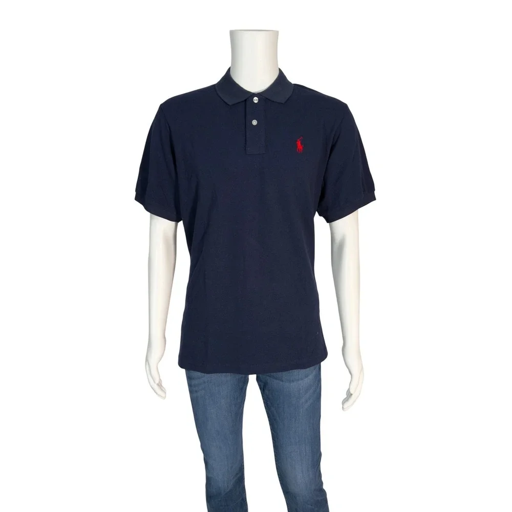 Polo Ralph Lauren Polo Shirt Mens XXL Navy New Custom Fit Mesh Pony Logo